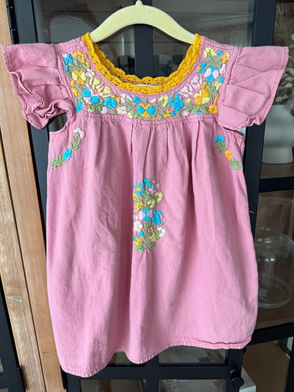 Margarita Mercantile toddler girl dress embroidered oaxacan mi golondrina floral - Picture 2 of 7